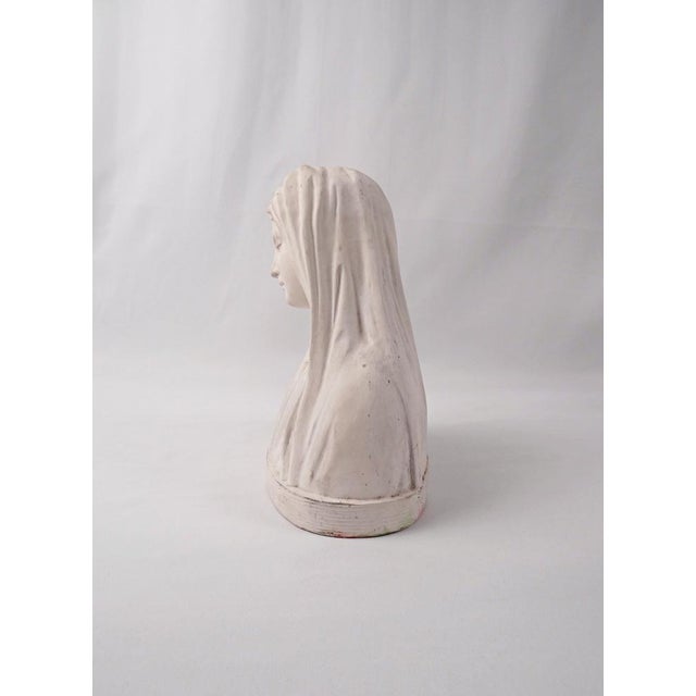 Art Deco Plaster Bust of the Virgin Mary after Raphael, 1911 For Sale - Image 6 of 11