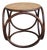 1960s Bentwood and Wicker Round Stool Ottoman For Sale
