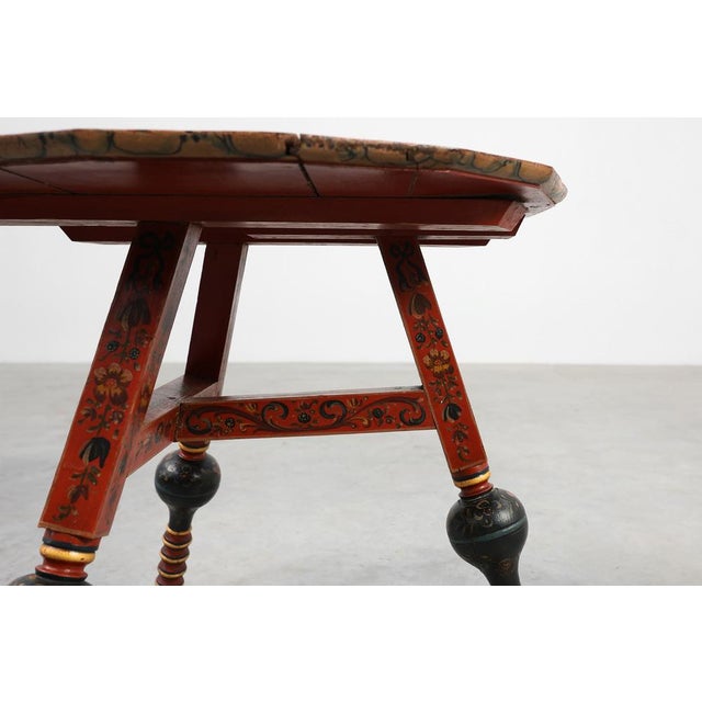 Early 19th Century Hindeloopen Side Table, the Netherlands For Sale - Image 4 of 13