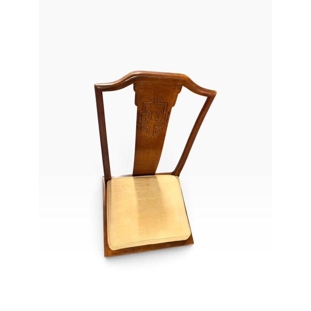 1970s Raymond Sobota for Century Furniture Chin Hua Burl Wood Desk & Chair For Sale - Image 10 of 15