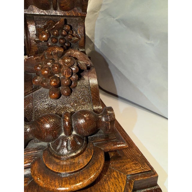 Large 19th Century Carved Black Forest Mantel Clock For Sale - Image 10 of 15