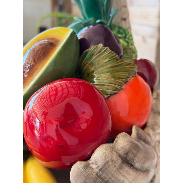 Ceramic Vintage Monumental Sculptural Regency Italian Style Glazed Ceramic Swan Centerpiece For Sale - Image 7 of 12