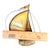Brass Vintage Metal Sailboat Sculpture on Stone Base, Brass Tone Nautical Decor, Mid Century Style Coastal Desk Art For Sale - Image 8 of 8