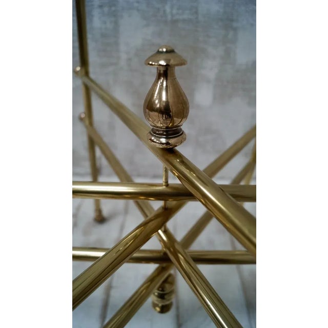 Gold Brass Claw Feet Coffee Table, 1970s For Sale - Image 8 of 14