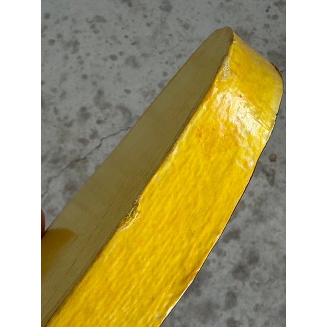 Vintage Hand Painted Papier-Mâché Banana Serving Tray, Made in Mexico For Sale - Image 11 of 12