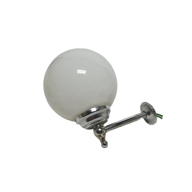Art Deco Wall Lamp, Poland, 1950s, in Very Good conditions. Designed 1950 to 1959 European Plug (up to 250V).The wiring of...
