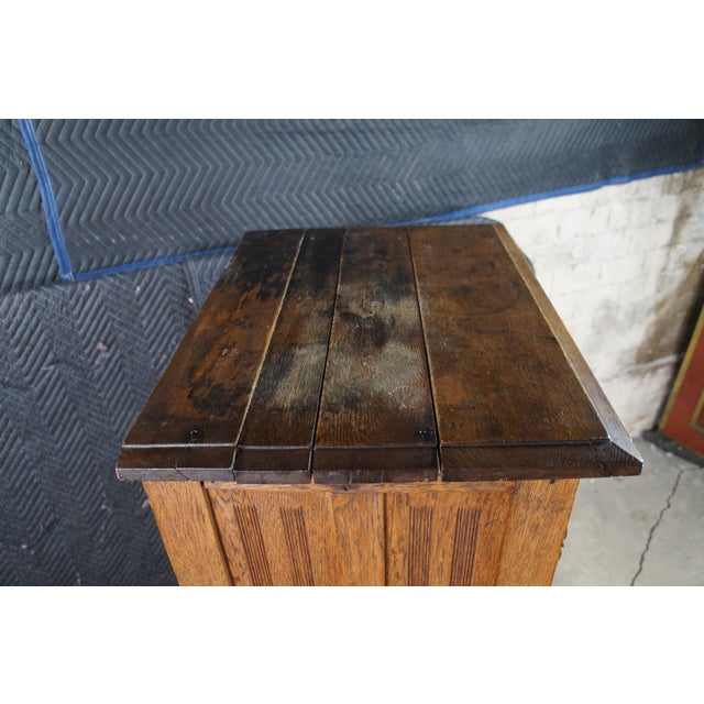 Antique Harvard Company Quartersawn Oak Dental Cabinet Curio Showcase Display For Sale - Image 13 of 14