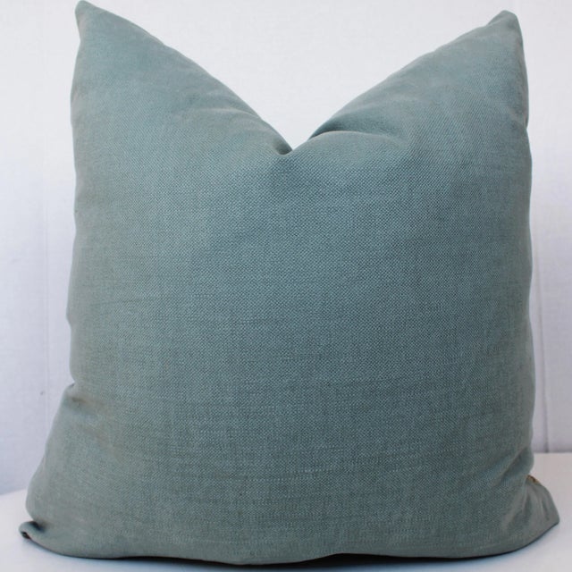 19th C. European Louis XIV Countryside Tapestry Pillow/Feather Down Insert/22" X 22" For Sale - Image 4 of 5