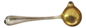 Right-Handed Silver Sauce Spoon with Golden Ladle and Stripes
