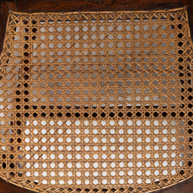 19th Century British Chestnut Brown Ceylon George I Colonial Chair with Rattan Seat For Sale - Image 9 of 15