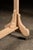 Wood Early 20th Century Industrial Rolling Wooden Garment Rack in Beige For Sale - Image 7 of 7