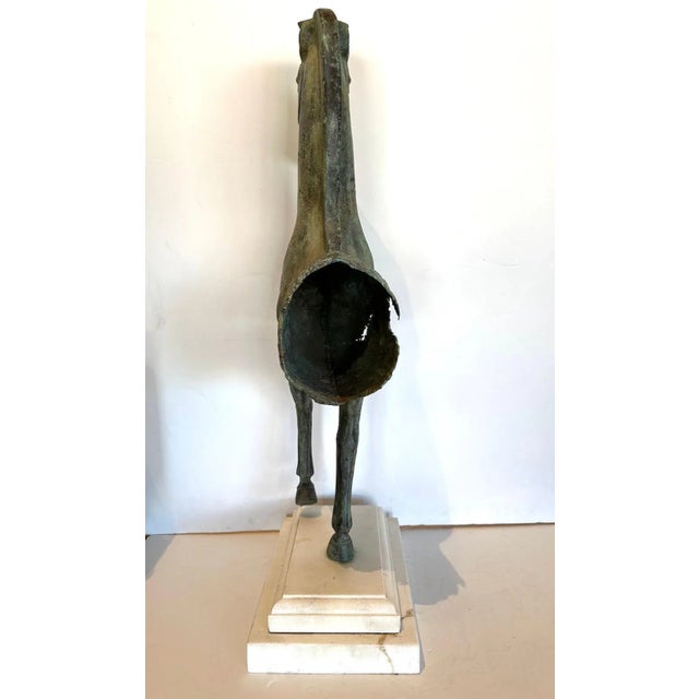 Verdigris Bronze Horse Fragment For Sale - Image 4 of 9
