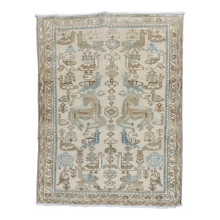 Animal Neutral Persian Scatter Rug rug no.31620 For Sale