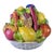 Large Vintage Terra Cotta Glazed Della Robbia Ceramic Woven Basket With Fruit Assortment For Sale