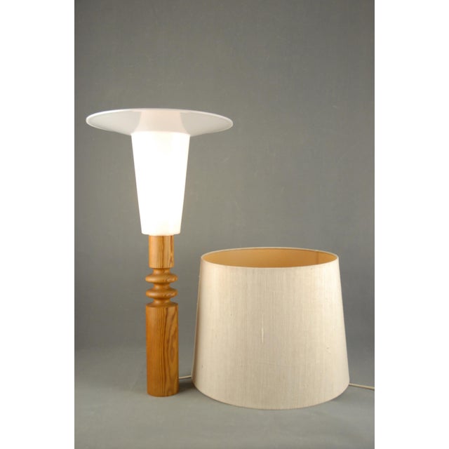 Wood Pine Table Lamp by Uno Kristiansson for Luxus, 1970s For Sale - Image 7 of 11