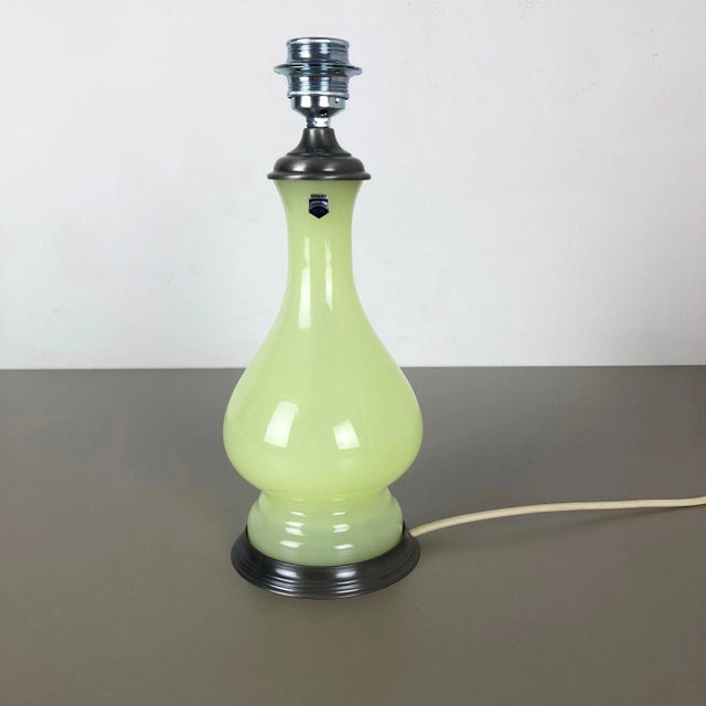 Opaline Murano Glass Lime Table Light from Cenedese, 1960s For Sale - Image 3 of 14