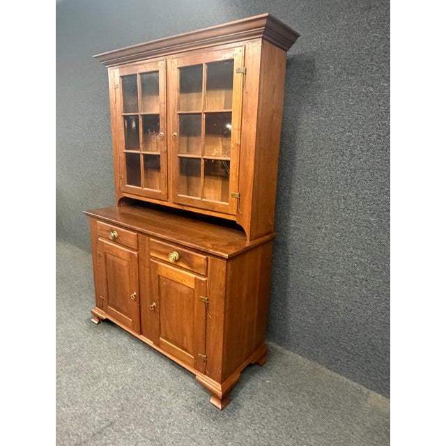 Mid 20th Century Bench-Made Chippendale Style Walnut Dutch Cupboard For Sale - Image 5 of 11
