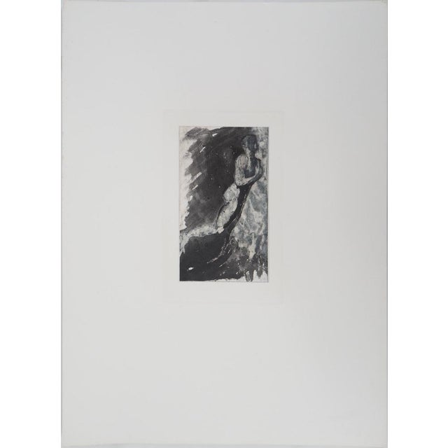 Auguste Rodin (1840-1917) (after) Purgatory Engraving (heliogravure enhanced in point) and enhanced with watercolour On...