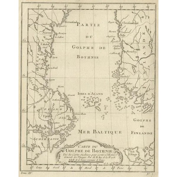 Map of the Gulf of Bothnia, 1759 For Sale - Image 3 of 6