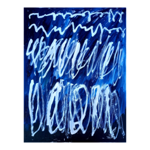 19.6" X 25.5" - Cy Twombly Inspired Abstract Original Oil Painting, Unframed