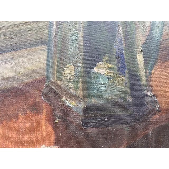Continental School Artist, Flowers in Vase, Oil on Canvas, 1950s, Framed For Sale - Image 10 of 18
