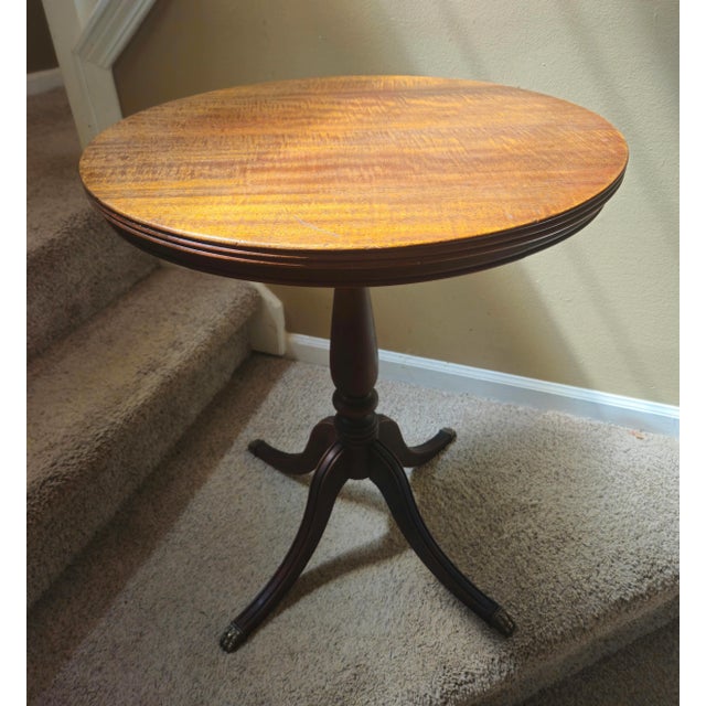Wood Vintage Queen Anne Side Table For Sale - Image 7 of 7