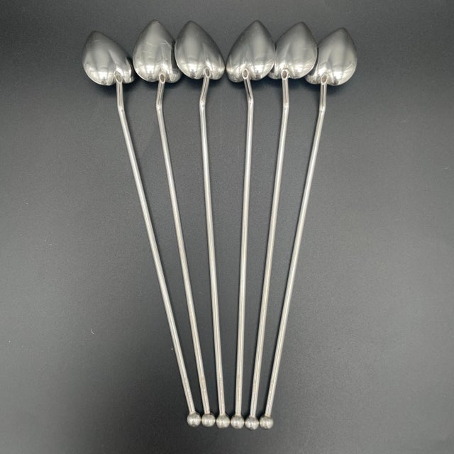 Add a touch of vintage Art Deco elegance to your barware collection with this set of six Wallace sterling silver sipper...