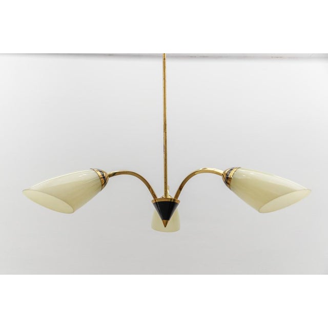 Mid-Century Modern 3-Armed Brass Sputnik Lamp, 1950s For Sale - Image 6 of 15