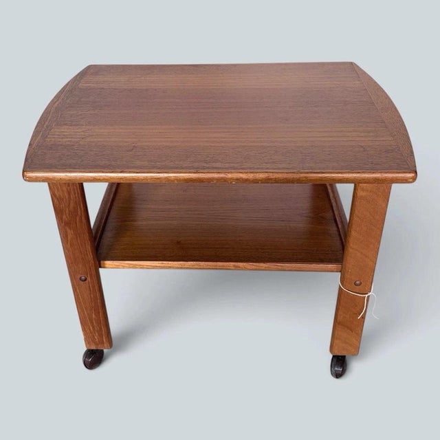 Mid-Century Danish Teak 2-Tier Drinks Trolley from Brdr. Furbo For Sale - Image 3 of 7