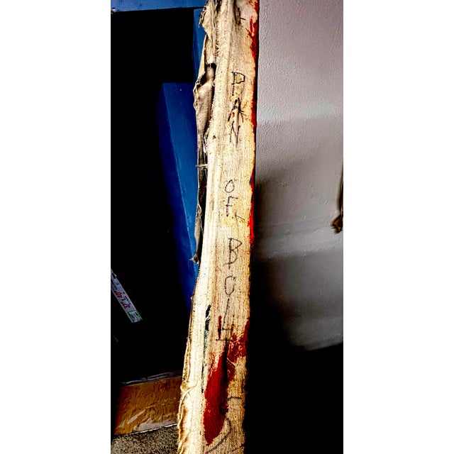 Textile 1960s "Pan of Bolts" and on Verso Joan Brown Swimming W/Manuel Neri Walking by Sally Kissinger Wilt For Sale - Image 7 of 8