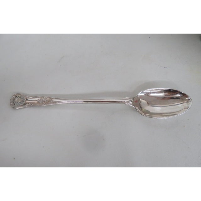 Mid 20th Century Mid 20th Century Towle Silversmiths Silverplated Large Serving Spoon Scrollwork Shell Motif For Sale - Image 5 of 8