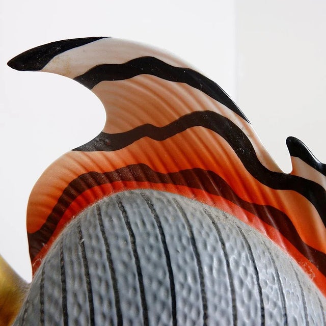 Metal Porcelain Lamp by Giulia Mangani for Oggetti, 1980s For Sale - Image 7 of 13