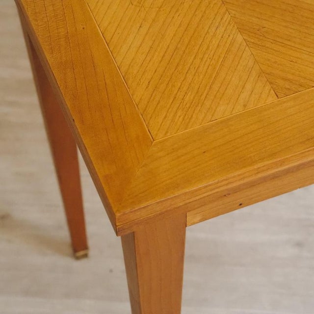 Vintage Game Table with Chessboard and Leather Top For Sale - Image 4 of 17