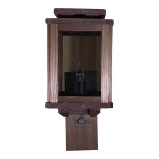 Single Wood Wall Lantern For Sale