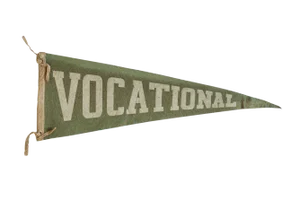 Vintage Vocational School Felt Flag Pennant
