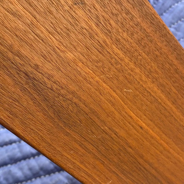 Brown Mid-Century Danish Modern Teak & Leather Skyscraper Table Lamp For Sale - Image 8 of 13