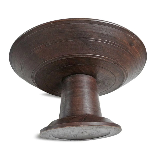 Mid 20th Century Vintage Java Wood Pedestal Tray X-Large For Sale - Image 4 of 12