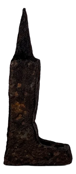 Rare 17th Century Sculptural Antique European Blacksmith Stake Stump Anvil, for Nail Making