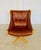 Vintage Danish Svend Skipper Swivel Lounge Chair in Cognac Leather, 1970s For Sale - Image 3 of 18