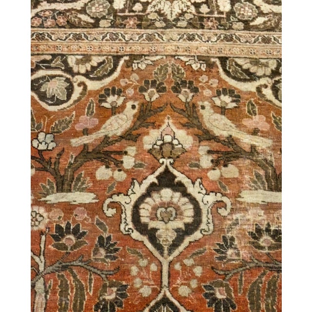 Middle Eastern Hand-Knotted Wool Rug, 1890s For Sale - Image 6 of 15
