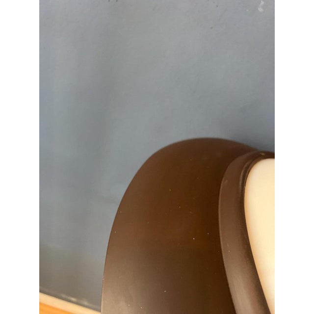 Mid-Century Space Age Brown and Beige Pendant Lamp from Dijkstra For Sale - Image 10 of 11