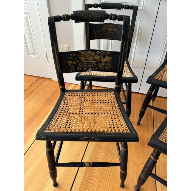 Late 1800s Hitchcock Caned Chairs Set of 4 Chairish