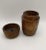 Traditional Early 1900s Small Antique Treen Barrel Container Turned Ribbed Wood For Sale - Image 3 of 4