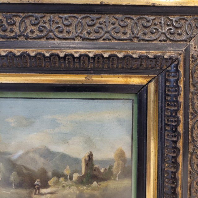 Landscape with Peasant, Late 19th Century, Oil on Cardboard, Framed For Sale - Image 15 of 18