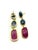 Bochic "Capri" Emerald, Ruby & Multi Rough Cut Sapphire Earrings Set In 18K Gold For Sale - Image 17 of 18