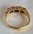 Metal Vintage 18ct Yellow Gold Sapphire and Diamond Three-Stone Ring, 1976 For Sale - Image 7 of 10