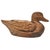 Japanese Showa Period Yakisugi Cryptomeria Duck Sculpture With Glass Eyes 14.5" For Sale - Image 9 of 11