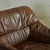 Single Ruched Leather Lounge Chair in the Style of De