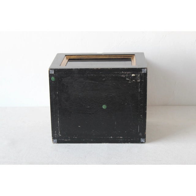 Chinoiserie Lacquered Wood Gold Finish Lidded Box Fruit Still Life Decal Detail Vintage Mid Century For Sale - Image 9 of 11