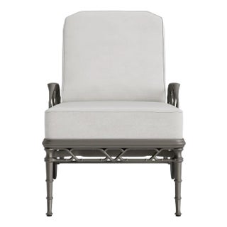 Brown Jordan Calcutta Adjustable Chaise Lounge, Mica frame with Fusion Dove fabric For Sale